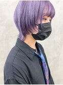 ＊【SUN】透明感！シルバーラベンダーのショートマッシュウルフ