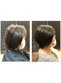 襟足スッキリ/小顔ショート/30代40代50代/艶カラー
