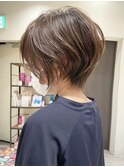 30代/40代/50代小顔前下がりショートボブ【中村】