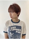 オレンジブラウン×ミニショート