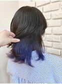 インナーカラーラベンダーアッシュ紫カラー