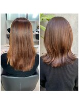 キュア 表参道(CURE)&nbsp;黒髪/グレージュカラー/ココアベージュ/ヘルシーロング[表参道]