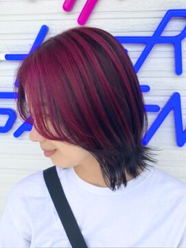 ミミヘアーガーデン(mimi hair garden) アンブレラカラー/ブラックピンク