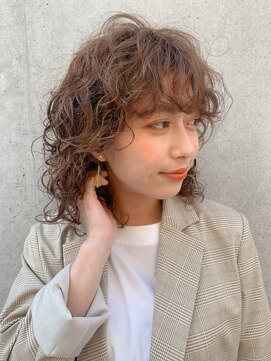 マグノリア(MAGNOLIA) アレンジも可愛い!マッシュウルフスパイラルパーマ・・・HINATA
