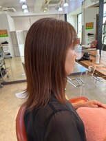 ウラ(.ula)&nbsp;オレンジブラウン外はねミディアム脱白髪染め髪質改善浦和