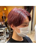 アーティスオム(Artice HOMME)&nbsp;暖色カラー×ペールピンク/ブリーチデザイン