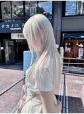 抜きっぱなしブリーチホワイトブロンド