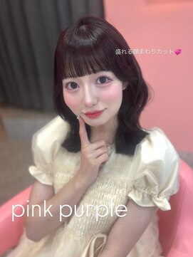 ボタン シブヤ(VOTAN SHIBUYA) ピンクパープル/韓国ヘア/渋谷/レイヤー/顔まわり