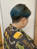 モリオ フロム ロンドン 成増店 【morio成増/一戸】刈り上げショートグラデーショングリーン