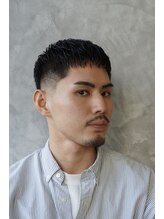 にもう サーフカール&ブルーブラック フェザーパーマ ss61