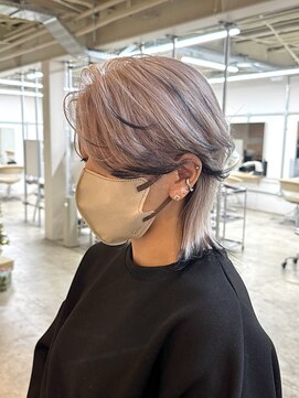 ファンド 千葉(fand) ウルフカット/エンドカラー/チャコールグレー◎RYO