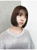 透明感☆くすみベージュ/暗めカラー/ショートボブ/柏美容室