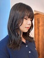 ロティー 天神(loty) ブリーチなしカラー 顔周りカット グレージュ 透明感カラー 20代