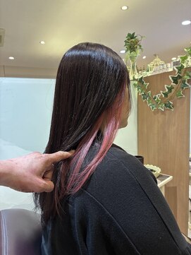 エル バイ ファースト(L by first) 【L by first】ブリーチインナーカラーピンク