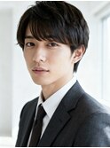 ツイスパフェザーショートコンマバングバズカット短髪メンズ