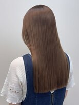 フラップ 豊橋(FLAP)&nbsp;髪質改善◎暗髪ショコラブラウン×うる艶ロング30代40代