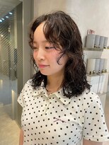 ムクコア(Muk CORE) レイヤーウルフパーマボブニュアンスルーズパーマ大人可愛い川崎