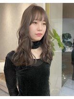 ラヴィズム 小新店(LUVISM)&nbsp;顔周りレイヤー/おくれ毛/ベージュ/ダブルカラー/西区/小新