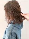シルキーアッシュブラウン×伸ばしかけミディ