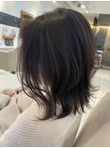 ダークグレージュ/ハイライト/ボブレイヤーで大人かわいいヘア◎
