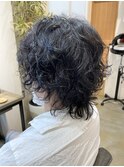 20代30代40代スパイラルパーマニュアンス無造作ウルフ波巻き