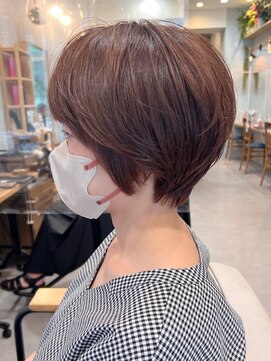 グラッシー センター北店(GLASSI) 丸みショートボブ★ペールベージュ★髪質改善★セクションカラー