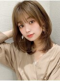 外ハネでも可愛いミディアムスタイル/美髪/髪質改善/新宿
