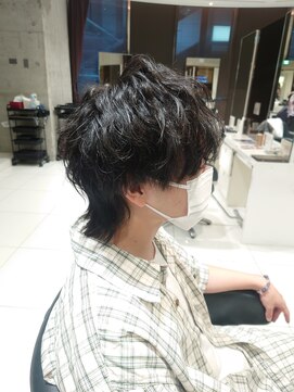 アヴァンスクロス あべのルシアス店(AVANCE. CROSS) マッシュウルフ×波巻きパーマ