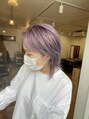 ルス 立川(LUZ) ケアブリーチでホワイトピンク×レイヤーボブもうる艶に★