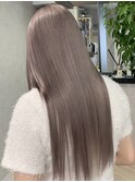 透明感たっぷりグレージュカラー/ケアブリーチ