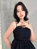 ロンド ジュルード 名古屋(Lond jeloud)&nbsp;かきあげ外ハネボブ　ニュアンスウェーブ