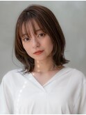 20代30代大人かわいいくびれレイヤーボブ韓国黒髪スタイル