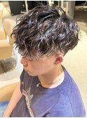 波巻きツイストスパイラル波打ちパーマサーフカールメンズパーマ