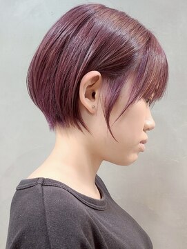 エリマ 横浜西口(elima) ブリーチなしダブルカラーピンクベージュミディアムボブ20代30代