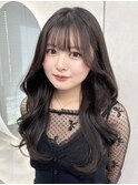 C06韓国ヘアレイヤーカットグレージュココアブラウン