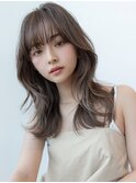 20代30代かわいい/顔周りレイヤー/髪質改善/髪質改善ストレート