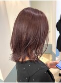 長めボブレイヤーまろやかブラウン秋カラー秋ヘア髪質改善銀座