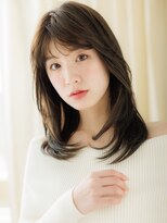 カバーヘア ブリス 上尾西口店(COVER HAIR bliss) オリーブグレー顔周りレイヤーバタフライカットA3上尾30代40代