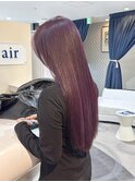 バイオレットカラーパープルラベンダー紫レイヤーカット