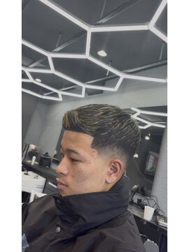 金メッシュ×ミドルフェード