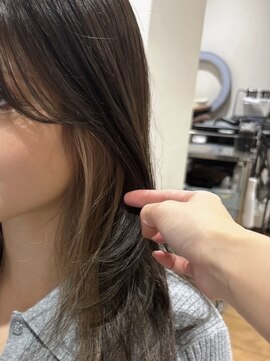 リドルヘアー 黒磯店(Riddle HAIR) イヤリングカラー×ミルクティーベージュ