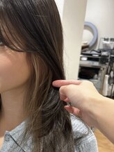 リドルヘアー 黒磯店(Riddle HAIR) イヤリングカラー×ミルクティーベージュ