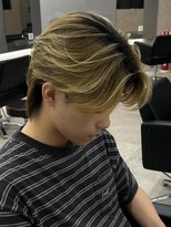 エルマーク 京都駅前(L-MARK)&nbsp;ハイライト/ツイストパーマ/メンズ/アップバング/men's