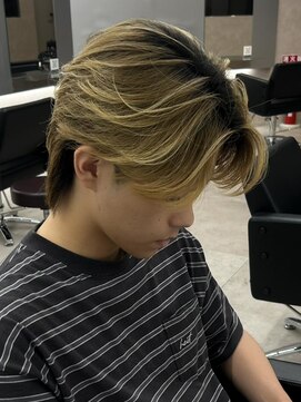 エルマーク 京都駅前(L-MARK) ハイライト/ツイストパーマ/メンズ/アップバング/men's