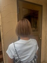 アンツ ヘアーアンドリゾート 辻堂本店(ANT'S Hair and Resort)&nbsp;ワンホンレイヤー/ミルクティーブロンド/ダークブルー/40代