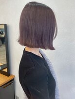 ミュラ(mulah)&nbsp;透明感カラーラベンダーアッシュ＊切りっぱなしミディアムボブ