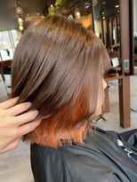 エイム ヘア デザイン 町田店(eim hair design) インナーカラー/オレンジカラー/ボブ/髪質改善/デザインカラー