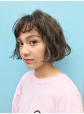 【DaB】ウェイビー「バレイヤージュ」オン眉ボブ