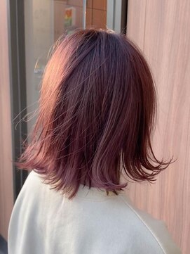 ユッカ エコル 塚口(YUCCA ekolu) ekolu/塚口/外ハネボブ/ケアブリーチカラー/シアーピンク