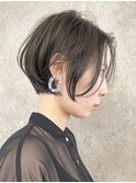 大人ショートボブ/ショートヘア/イルミナカラー/前髪なし[調布]